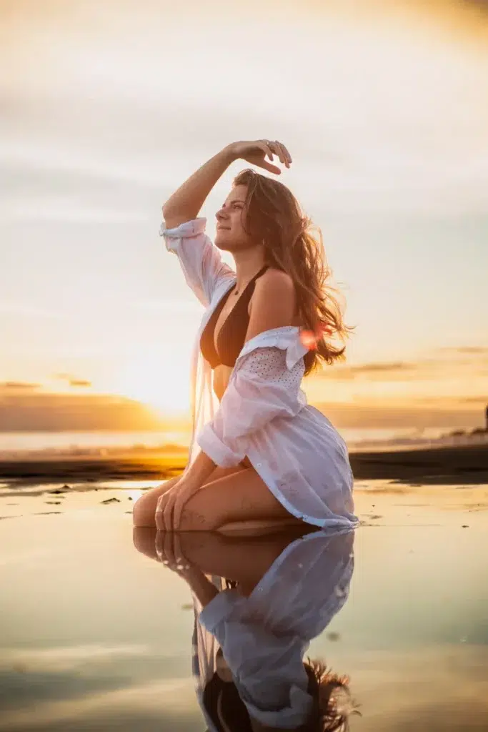 Portrait au coucher du soleil par Loïc Esparon, photographe à La Réunion